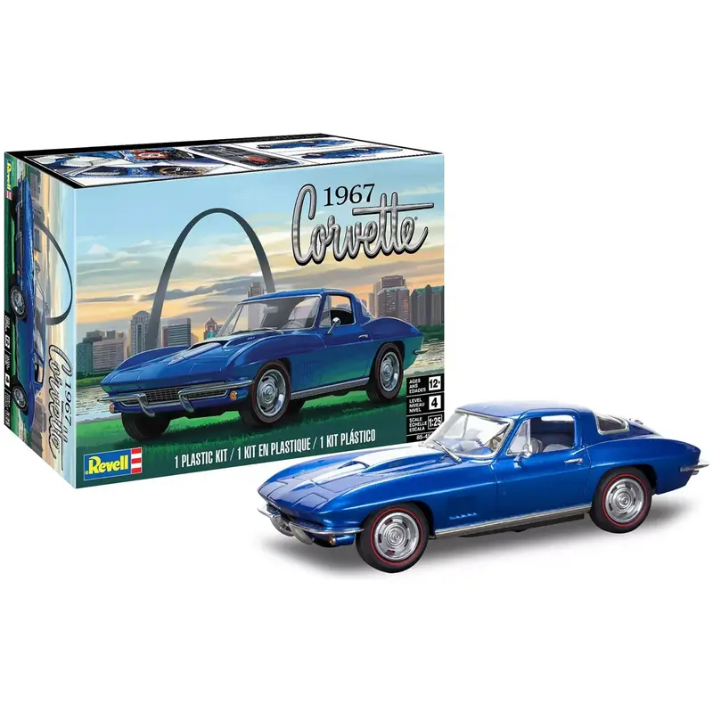 Level 4 Model Kit 1967 Chevrolet Corvette Sport Coupe 1/25 Scale Model by Revell