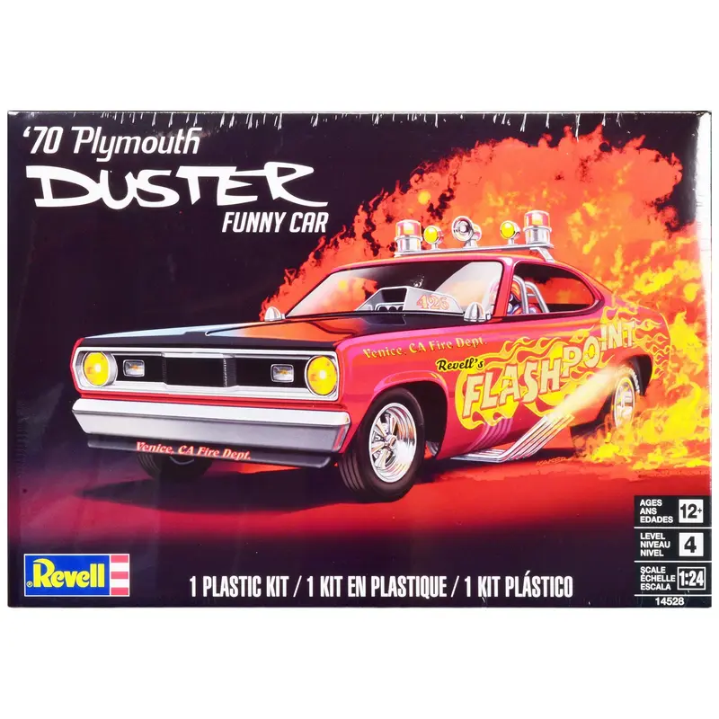 level-4-model-kit-1970-plymouth-duster-funny-car-1-24-scale-model-by-revell