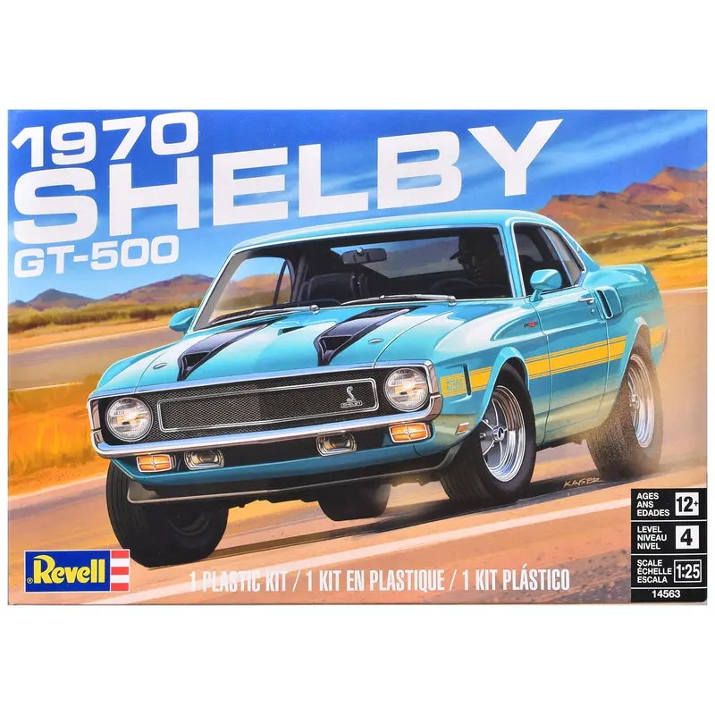 Level 4 Model Kit 1970 Shelby GT-500 1/25 Scale Model by Revell