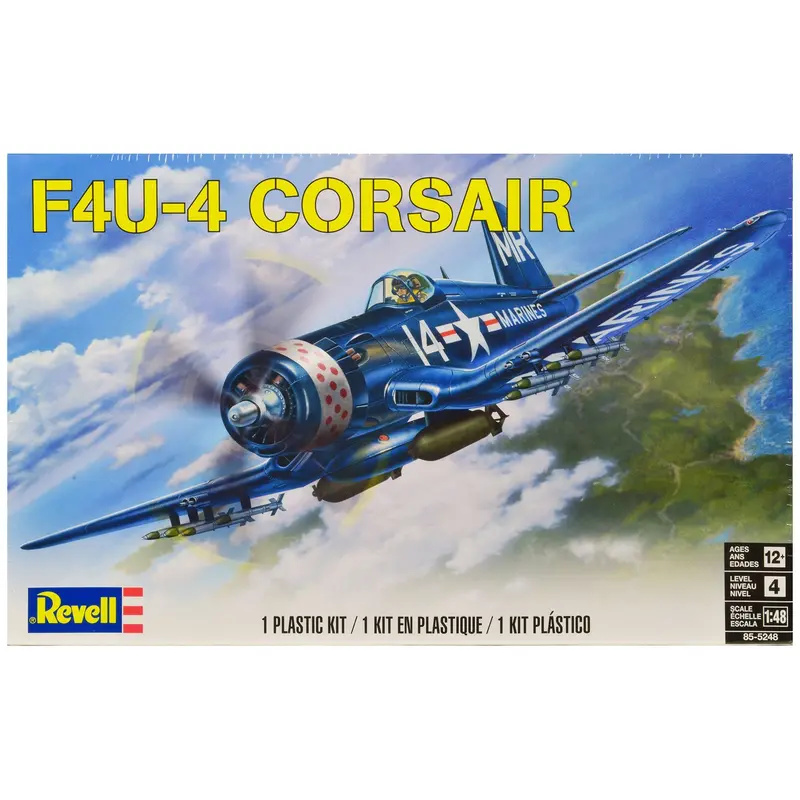 Level 4 Model Kit Vought F4U-4 Corsair Fighter Aircraft 1/48 Scale Model by Revell