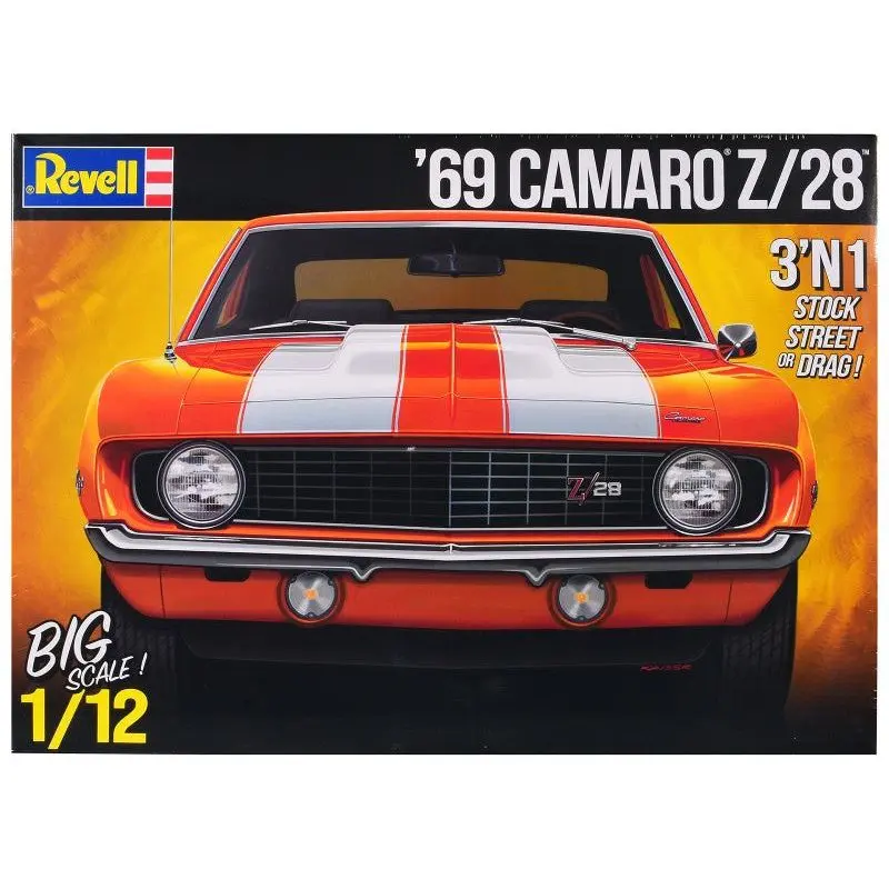 Level 5 Model Kit 1969 Chevrolet Camaro Z/28 3-in-1 Kit 1/12 Scale Model by Revell