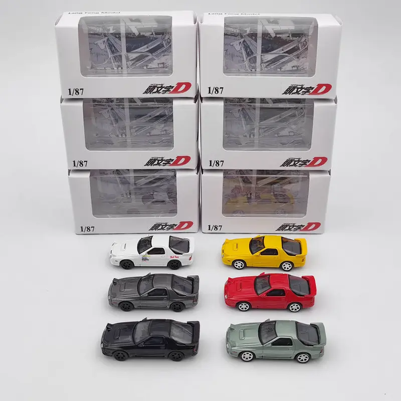 LF 1/87 Fc3s Initial D Diecast Toys Car Models Miniature Vehicle Hobby Collectible Gifts