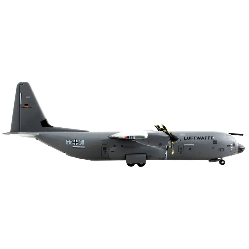 Lockheed C-130J-30 Transport Aircraft "German Luftwaffe" Gray "Gemini Macs" Series 1/400 Diecast Model Airplane by GeminiJets