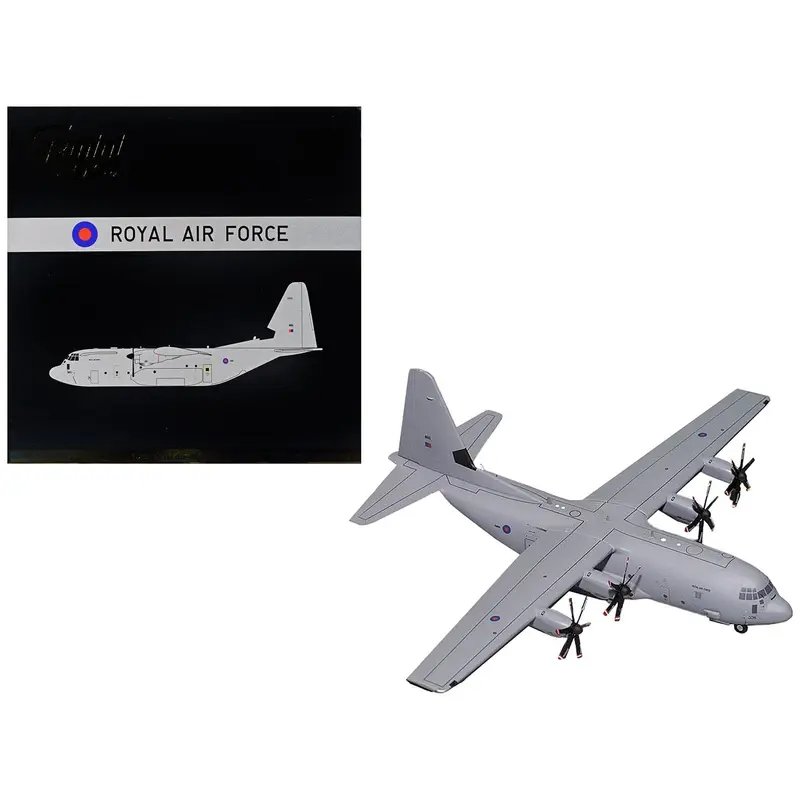 Lockheed C-130J Super Hercules Transport Aircraft "British Royal Air Force" Gray "Gemini 200" Series 1/200 Diecast Model Airplane by GeminiJets