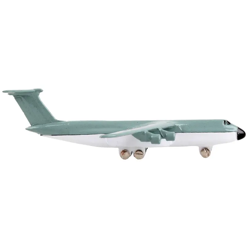 Lockheed C-5 Galaxy Transport Aircraft Gray and White "United States Air Force" with Runway Section Diecast Model Airplane by Runway24