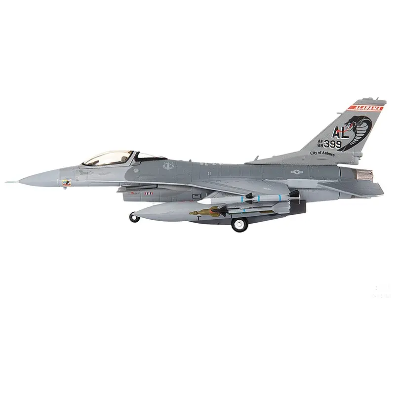 Lockheed F-16C Fighting Falcon Fighter Aircraft "100th Fighter Squadron 187th Fighter Wing Alabama Air National Guard" (2002) United States Air Force 1/144 Diecast Model by JC Wings