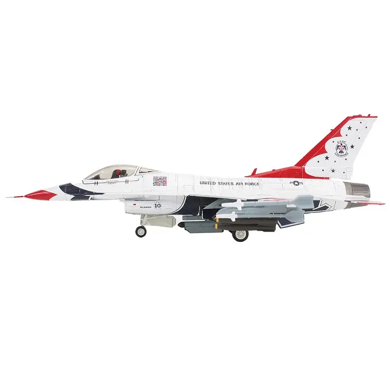 Lockheed F-16C Fighting Falcon Fighter Aircraft "No.10 Thunderbirds Warbird" United States Air Force "Air Power Series" 1/72 Diecast Model by Hobby Master