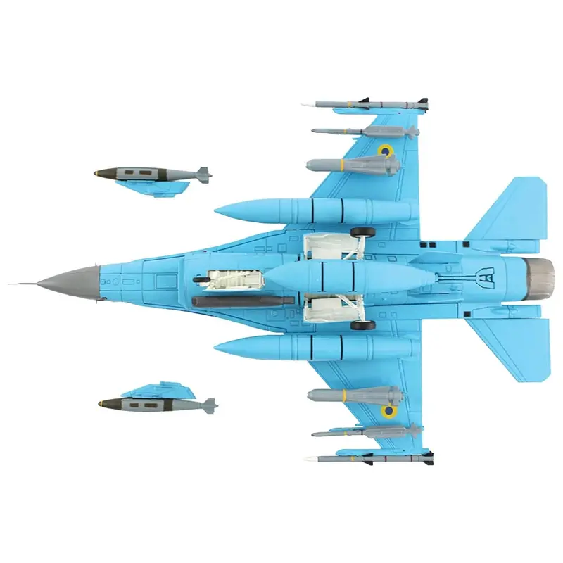 Lockheed F-16C Fighting Falcon Fighter Aircraft "What If? Scheme" Ukrainian Air Force "Air Power Series" 1/72 Diecast Model by Hobby Master