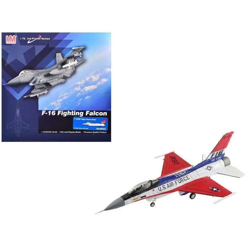 Lockheed F-16CM Fighting Falcon Fighter Aircraft "91-0395 Viper Demo Shaw Air Force Base" (2024) United States Air Force "Air Power Series" 1/72 Diecast Model by Hobby Master