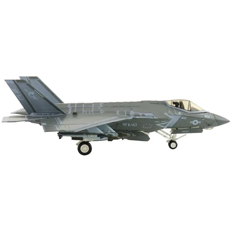 Lockheed Martin F-35C Lightning II Aircraft "VFA-147 'Argonauts' USS Carl Vinson" (2021) United States Navy "Air Power Series" 1/72 Diecast Model by Hobby Master