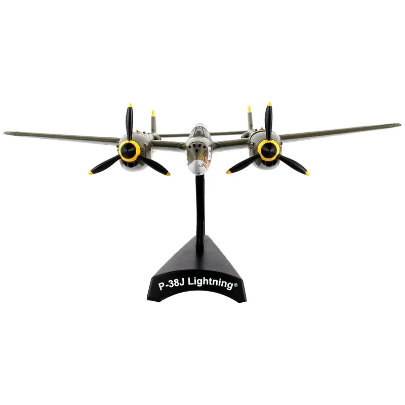 Lockheed P-38J Lightning Fighter Aircraft "23 Skidoo" United States Air Force 1/115 Diecast Model Airplane by Postage Stamp