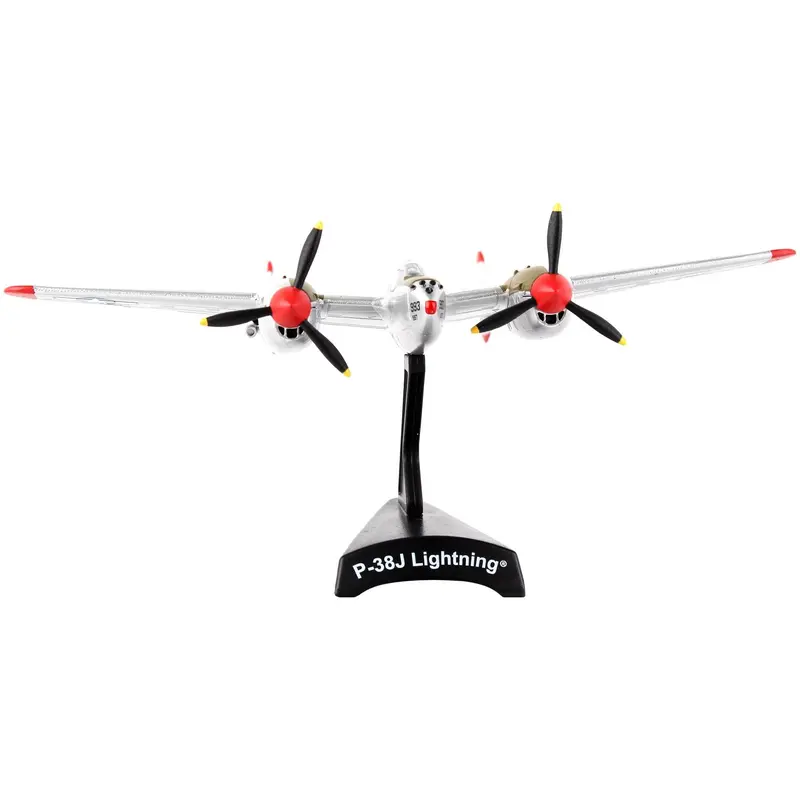 Lockheed P-38J Lightning Fighter Aircraft "Marge" Pilot Richard Ira "Dick" Bong - United States Air Force 1/115 Diecast Model Airplane by Postage Stamp