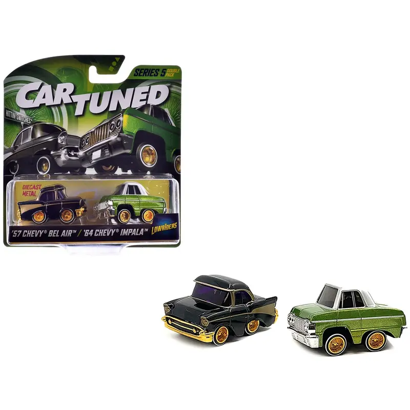 "Lowriders" Series 5 Chevrolet Double Pack Set of 2 Cars Diecast Model Cars by CarTuned