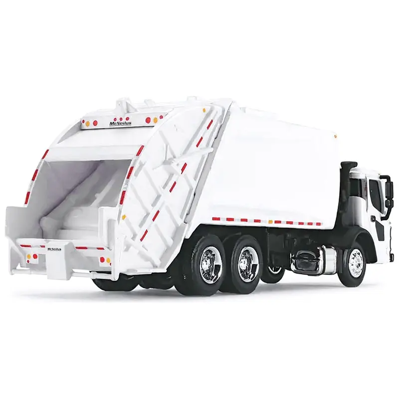 Mack LR with McNeilus Rear Load Refuse Body White 1/87 (HO) Diecast Model by First Gear