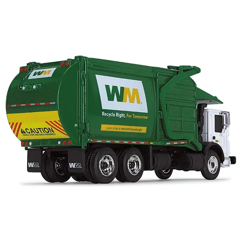 Mack TerraPro Refuse Garbage Truck with Front Loader "Waste Management" White and Green 1/87 (HO) Diecast Model by First Gear