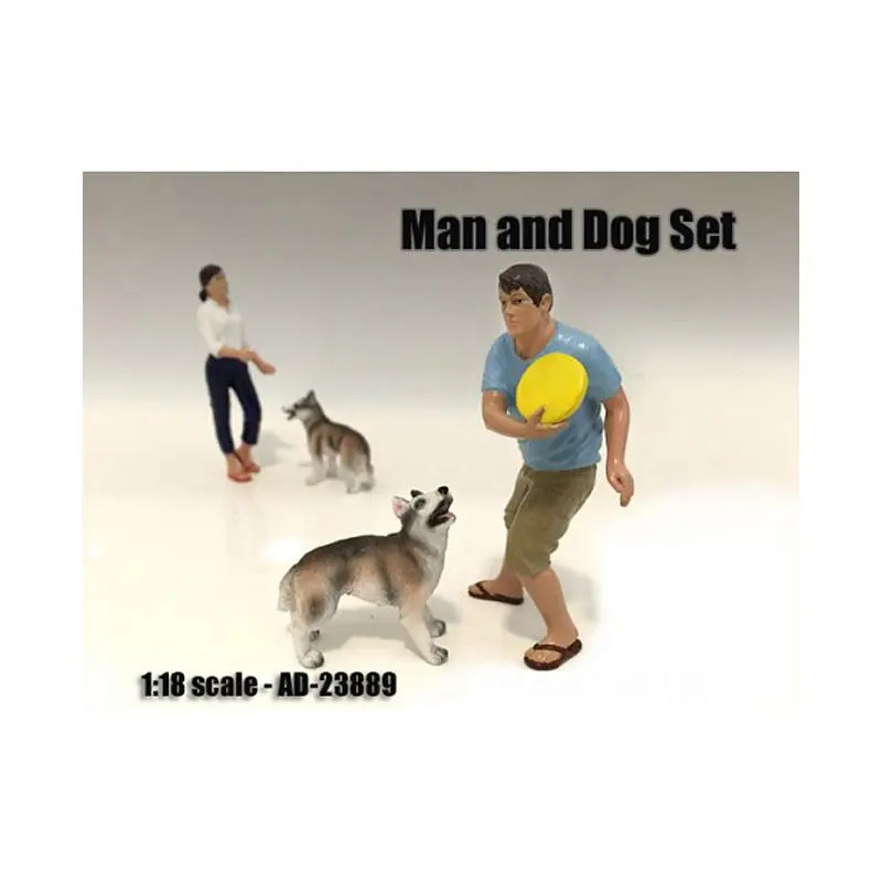 Man and Dog 2 Piece Figure Set For 1