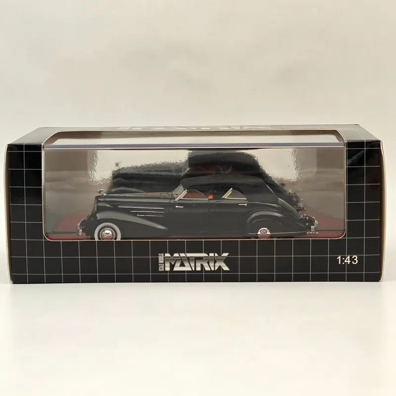 MATRIX-MODELS 1/43 V16 Dual Cowl Sport Phaeton 1937 Resin black/closed