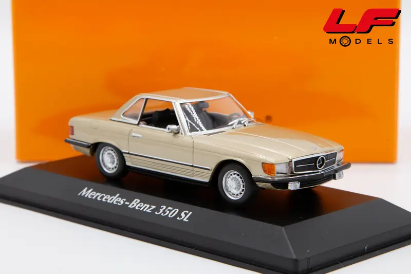 MAXICHAMPS MERCEDES 350 SL HARDTOP 1974 GOLD 1