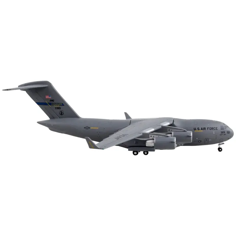 McDonnell Douglas C-17A Globemaster III Transport Aircraft "172nd AW 183rd AS Mississippi Air National Guard" United States Air Force "Gemini Macs" Series 1/400 Diecast Model Airplane by GeminiJets