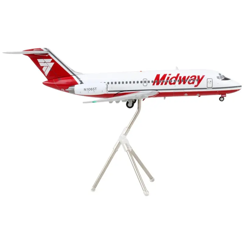 McDonnell Douglas DC-9-15 Commercial Aircraft "Midway Airlines" White with Red Tail "Gemini 200" Series 1/200 Diecast Model Airplane by GeminiJets