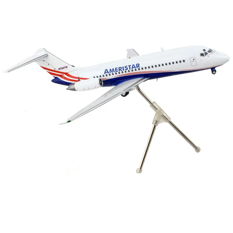 McDonnell Douglas DC-9-15F Commercial Aircraft "Ameristar Air Cargo" White with Blue and Red Stripes "Gemini 200" Series 1/200 Diecast Model Airplane by GeminiJets
