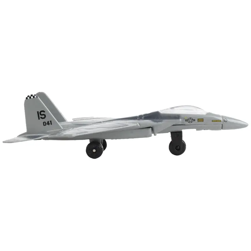 McDonnell Douglas F-15 Eagle Fighter Aircraft Gray Camouflage "United States Air Force" with Runway Section Diecast Model Airplane by Runway24