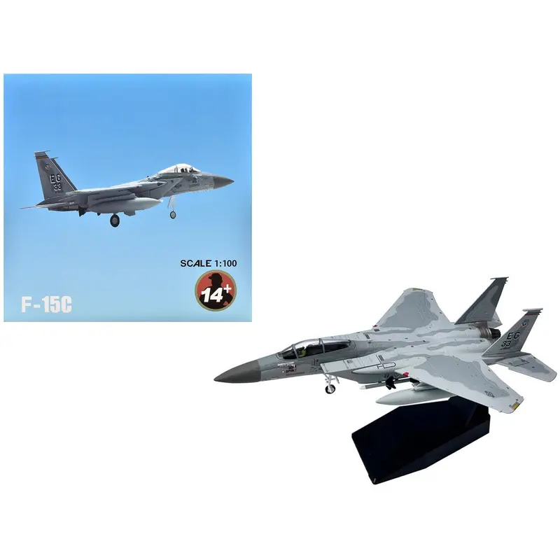 McDonnell Douglas F-15C Eagle Aircraft "MiG Killer Gulf Spirit 58th Tactical Fighter Squadron 33rd Tactical Fighter Wing Desert Storm" (1991) United States Air Force 1/100 Diecast Model Airplane
