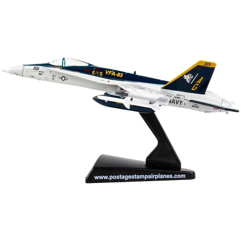 McDonnell Douglas F/A-18C Hornet Fighter Aircraft "VFA-83 Rampagers" United States Navy 1/150 Diecast Model Airplane by Postage Stamp