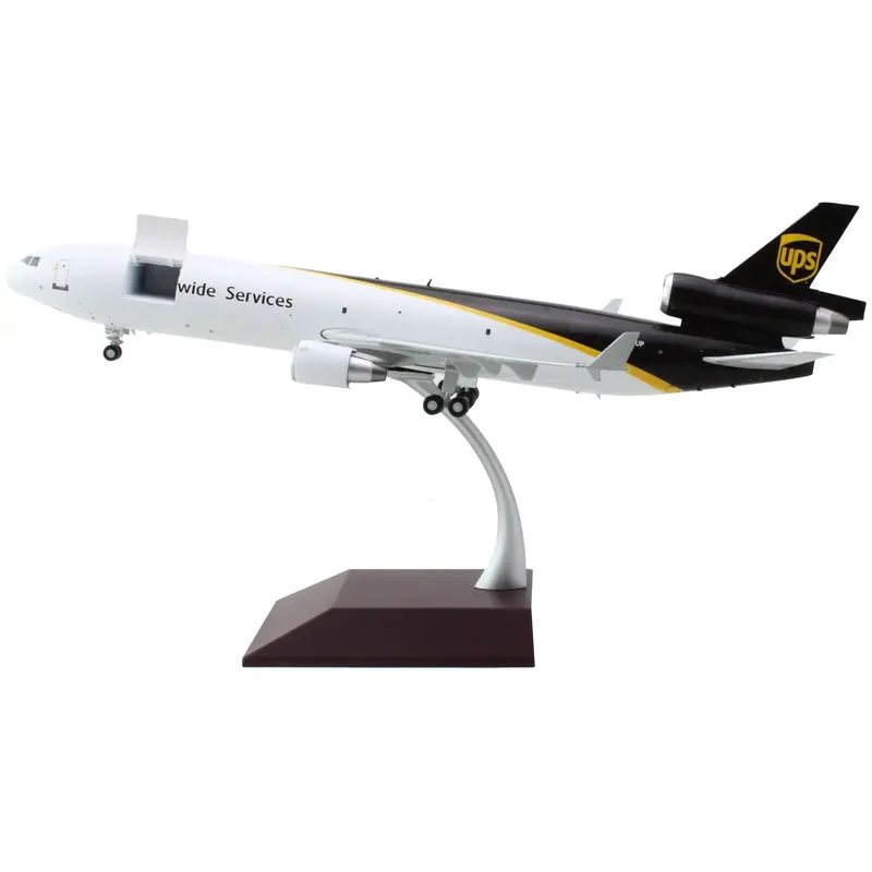 McDonnell Douglas MD-11F Commercial Aircraft "UPS Worldwide Services" White with Brown Tail "Gemini 200 - Interactive" Series 1/200 Diecast Model Airplane by GeminiJets