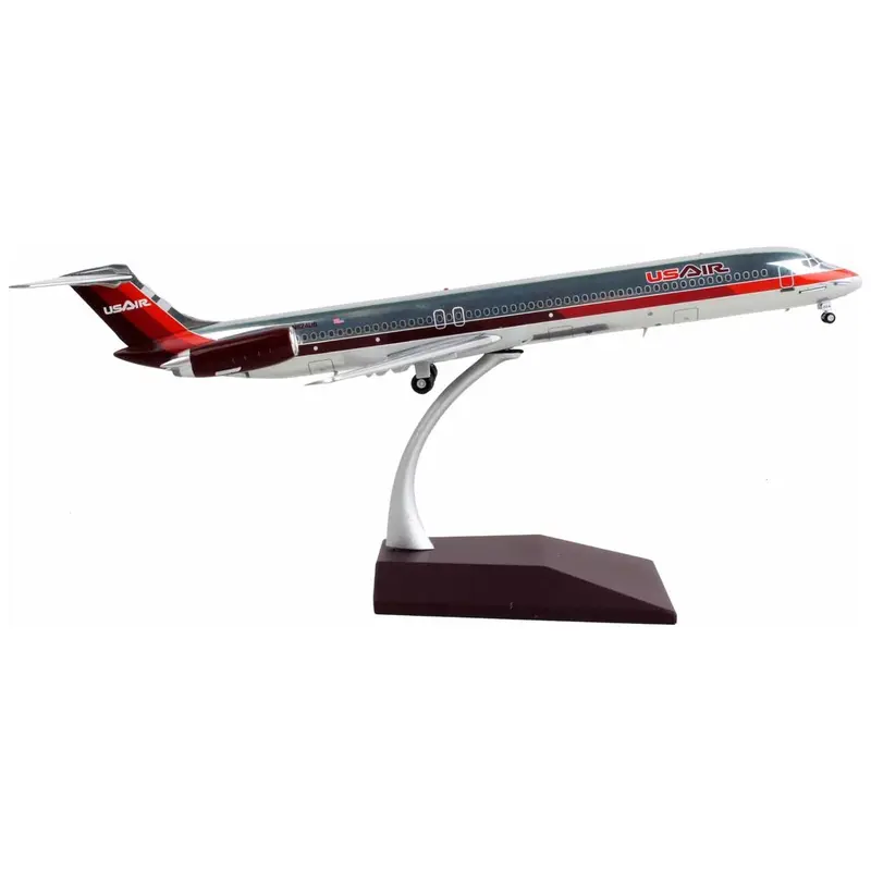 McDonnell Douglas MD-82 Commercial Aircraft "USAir" Silver with Red Stripes "Gemini 200" Series 1/200 Diecast Model Airplane by GeminiJets