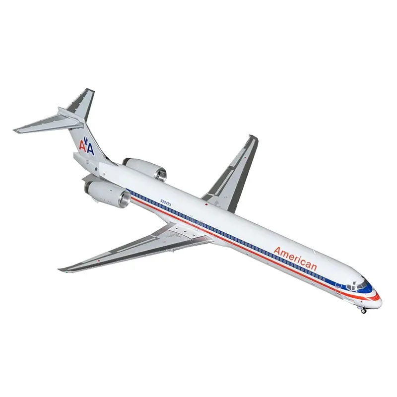 McDonnell Douglas MD-90 Commercial Aircraft "American Airlines" (N904RA) White with Red and Blue Stripes "Gemini 200" Series 1/200 Diecast Model Airplane by GeminiJets