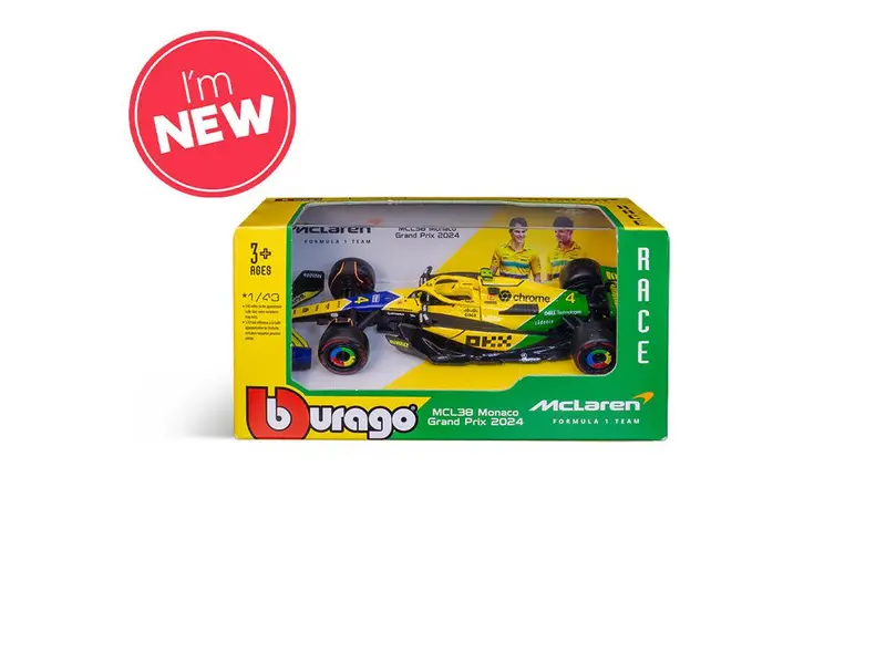 McLaren F1 Team MCL38 Senna Livery #4 F1 Monaco GP 2024 Oscar Piastri 1