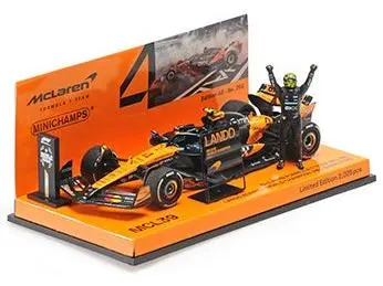 McLaren F1 Team MCL39 World Champion F1 Abu Dhabi GP 2025 Lando Norris w/Standing Figure + Pitboard 1