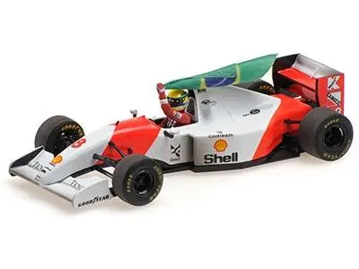 McLaren Ford MP4/8 (Dirty Version) Winner F1 Australian GP 1993 Ayrton Senna w/flag 1