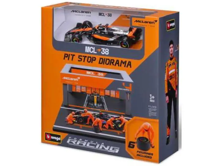 McLaren MCL 38 #4 Lando Norris F1 2024 Pit Pass Set 1