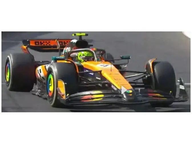 McLaren MCL39 #4 Winner F1 Monaco GP 2025 Lando Norris w/Helmet + Case 1
