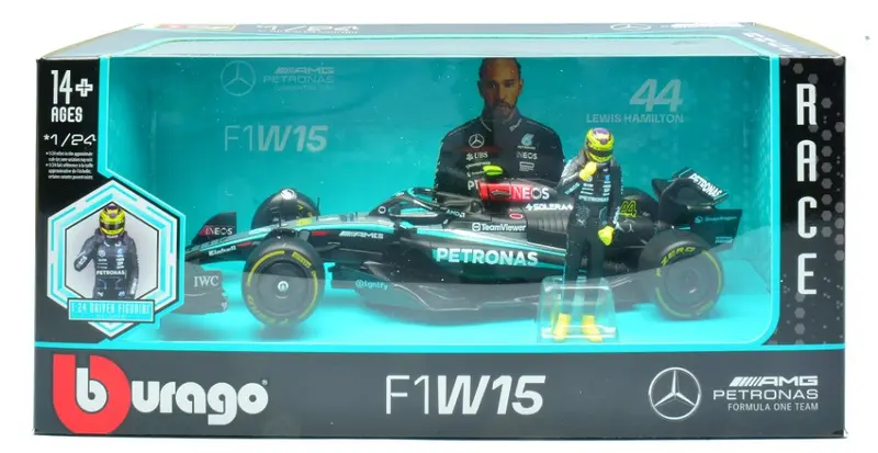 MERCEDES AMG W15 N.44 2024 LEWIS HAMILTON WITH FIGURE 1