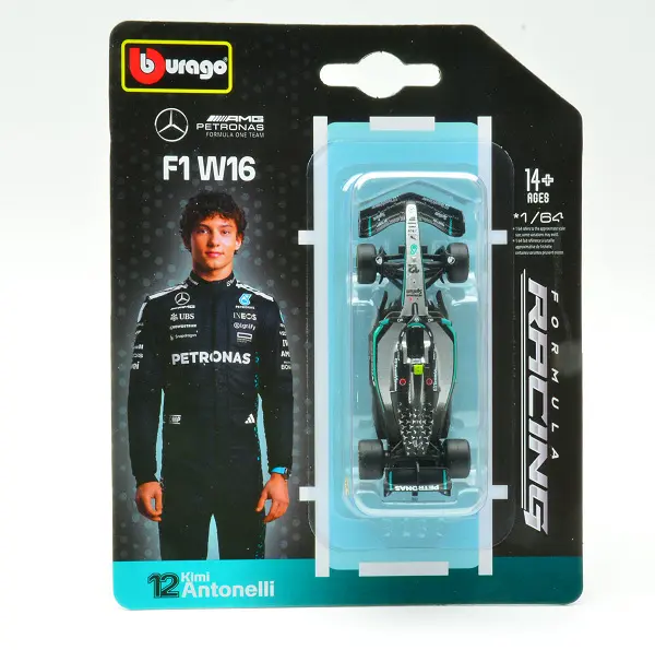 MERCEDES AMG W16 N.12 2025 ANDREA KIMI ANTONELLI BLISTER 1