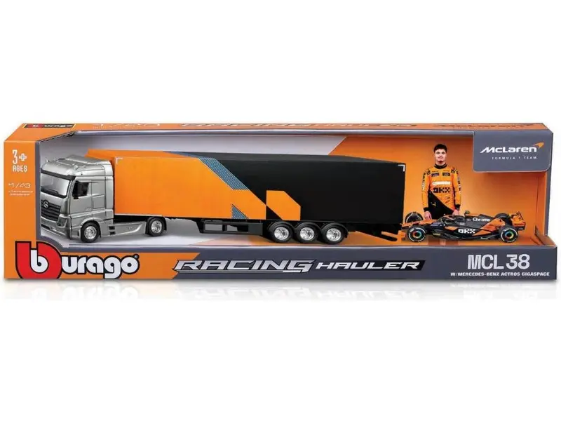 Mercedes-Benz Actros McLaren Racing Transporter 2024 + 1 MCL38 Norris Car 1