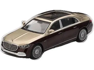 Mercedes-Maybach S680 Gold/Dark Red Metallic (LHD) Blister Packaging 1