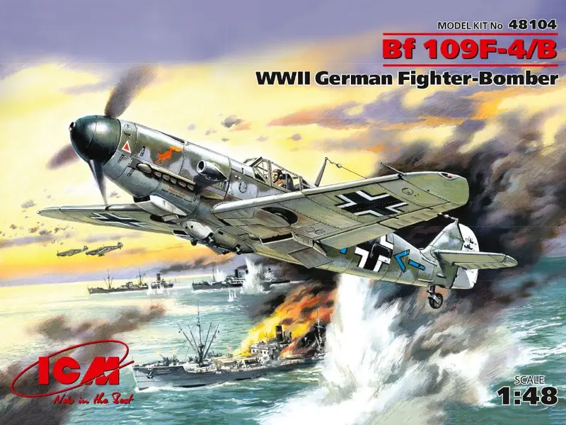 MESSERSCHMITT Bf 109F-4/B WWII GERMAN FIGHTERBOMBER KIT 1