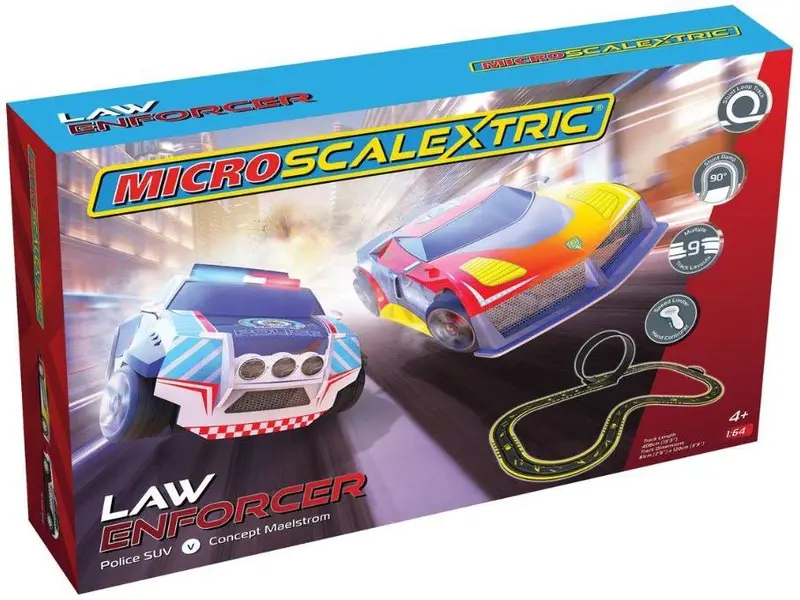 Micro Scalextric Law Enforcer Mains Powered Race Set 1