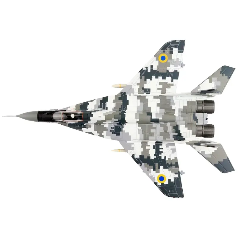 Mikoyan MiG-29 9-13 Fulcrum Fighter Aircraft "Ghost of Kyiv" Ukrainian Air Force "Air Power Series" 1/72 Diecast Model by Hobby Master