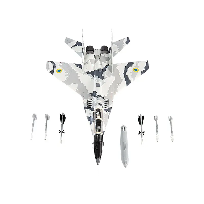 Mikoyan MiG-29UB Fulcrum-B Fighter Aircraft "Vasylkiv Air Base Ukraine" (2021) Ukrainian Air Force 1/72 Diecast Model by JC Wings