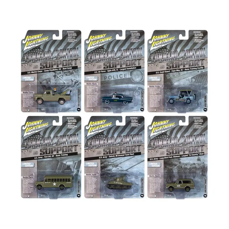 "Military" Set B of 6 pieces 2024 Release 2 Limited Edition Diecast Models by Johnny Lightning $68.09