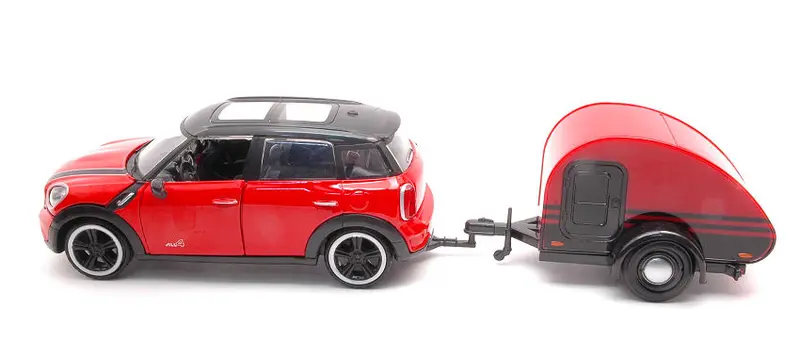 MINI COOPER S COUNTRYMAN WITH CAMPER TRAILER RED/BLACK 1