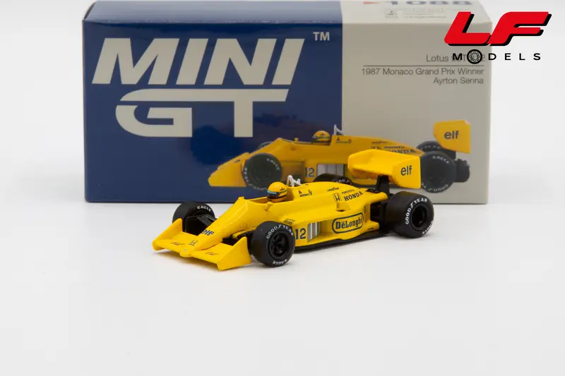 MINI GT LOTUS 99T #12 MONACO GP 1987 WINNER AYRTON SENNA 1