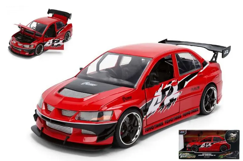 MITSUBISHI LANCER FAST & FURIOUS RED/WHITE 1