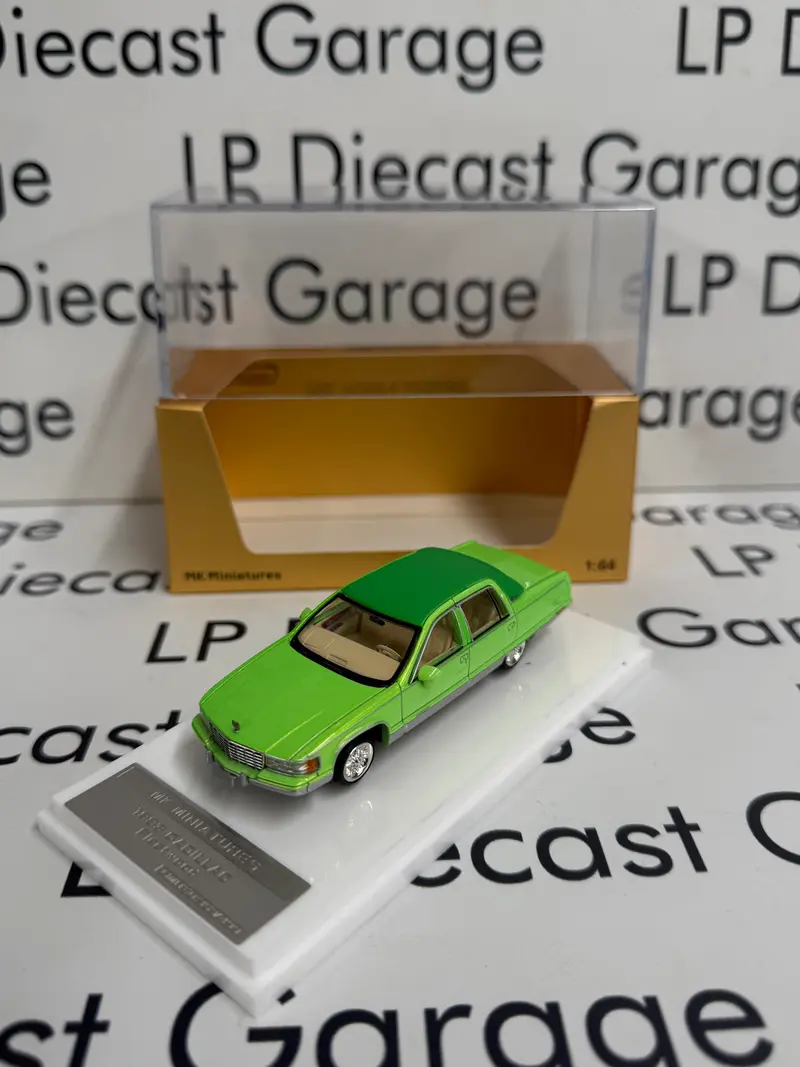 MK Miniatures 1993 Cadillac Fleetwood Green Lowrider 1