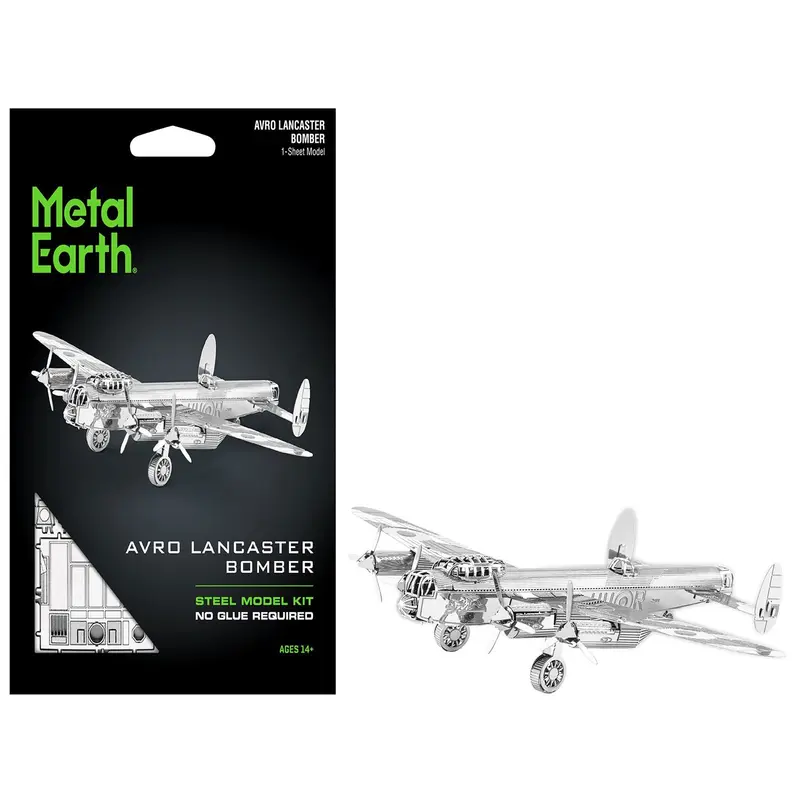 Model Kit Avro Lancaster Bomber Aircraft "Royal Air Force" (Moderate Difficulty) Steel Model by Metal Earth